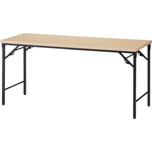 【TRUSCO】ＴＲＵＳＣＯ　折りたたみ会議テーブル　１８００Ｘ６００ＸＨ７００　棚板なし　ナチュラル